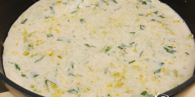 Рецепт омлета с молодыми кабачками нежность