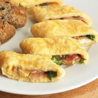 Рецепт Омлета с ветчиной и рукколой