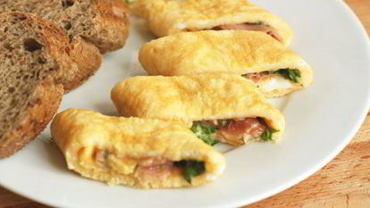 Рецепт Омлета с ветчиной и рукколой