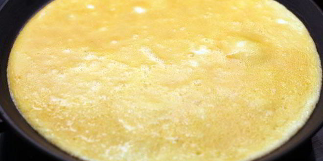 Рецепт омлета с ветчиной и рукколой