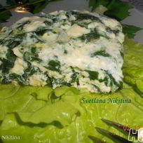 Рецепт Омлета со шпинатом и брынзой по-фински