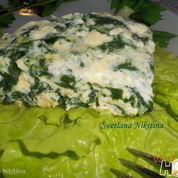 Рецепт Омлета со шпинатом и брынзой по-фински