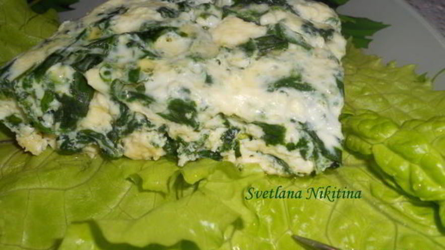 Рецепт омлета со шпинатом и брынзой по-фински
