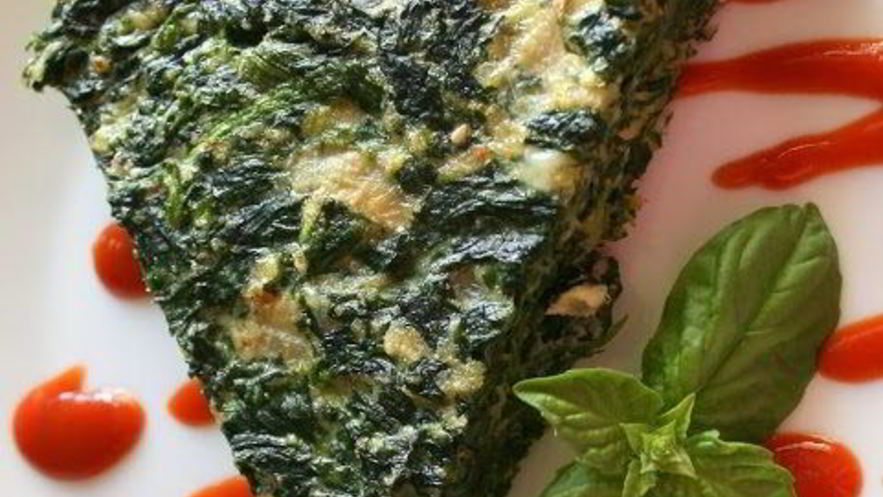 Рецепт омлета со шпинатом и сыром