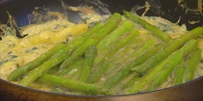 Рецепт омлета со спаржей