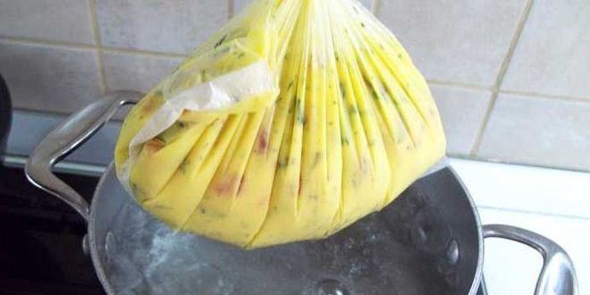 Рецепт омлета в пакете сваренный