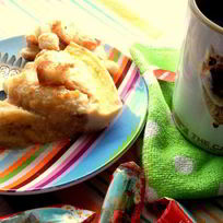 Сладкий омлет с бананами