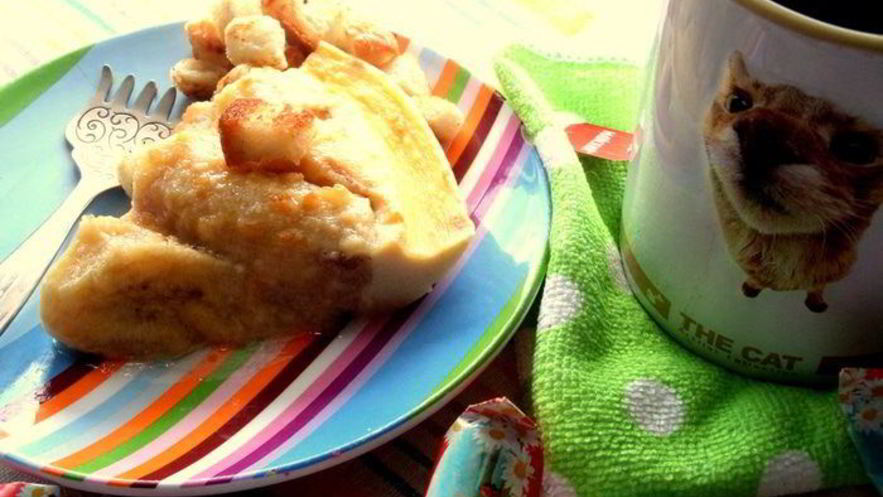 Рецепт сладкого омлета с бананами