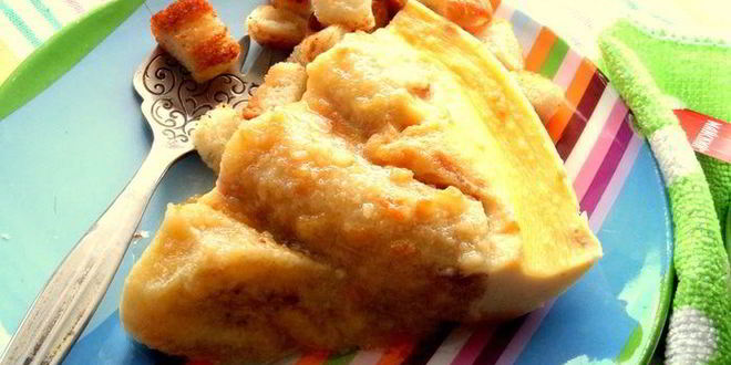 Рецепт сладкого омлета с бананами