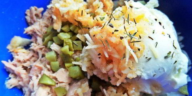 Рецепт паштета из тунца с яблоком и рисом