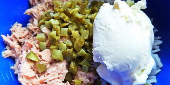 Рецепт паштета из тунца с яблоком и рисом