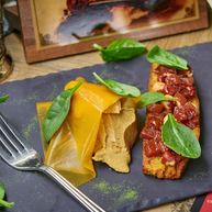 Рецепт Утиного паштета с желе из апельсина с французским десертным хлебом