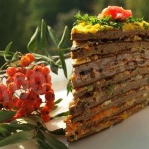 Рецепт Печеночного торта с блинами