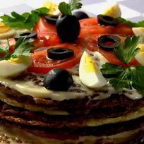 Рецепт Печеночного торта с омлетом