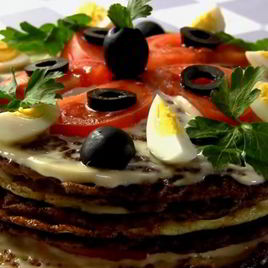 Рецепт Печеночного торта с омлетом