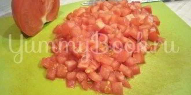 Рецепт печеночного торта с зеленью и помидорами