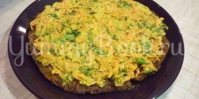 Рецепт печеночного торта с зеленью и помидорами