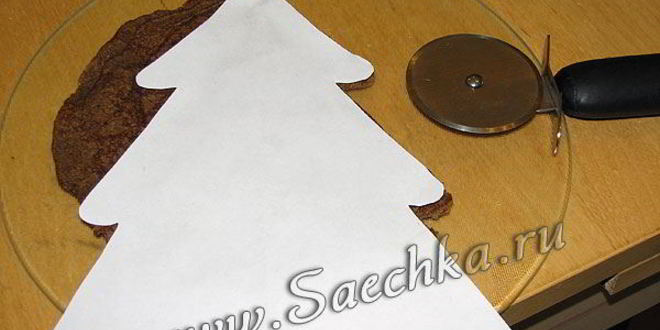 Рецепт печеночного торта в виде елочки