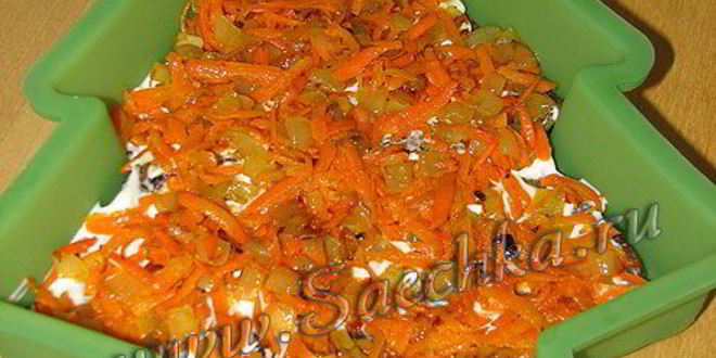 Рецепт печеночного торта в виде елочки