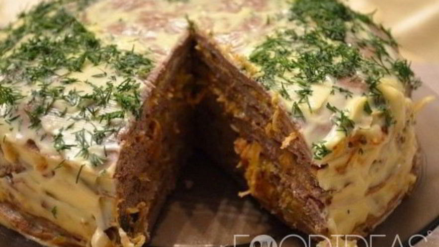 Рецепт торта из свиной печени