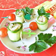 Рецепт Роллов из огурца с крабовыми палочками