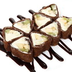 Рецепт Шоколадных роллов с яблоками и апельсинами