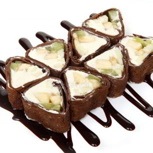 Рецепт Шоколадных роллов с яблоками и апельсинами