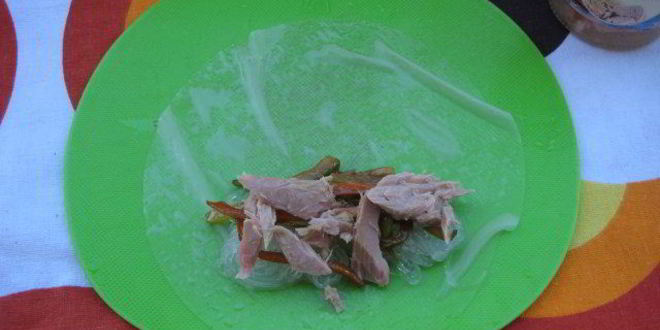 Рецепт весенних роллов с тунцом