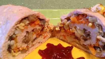 Рецепт Куриного рулета с грибами