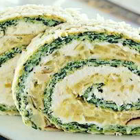 Рецепт Легкого рулета из шпината