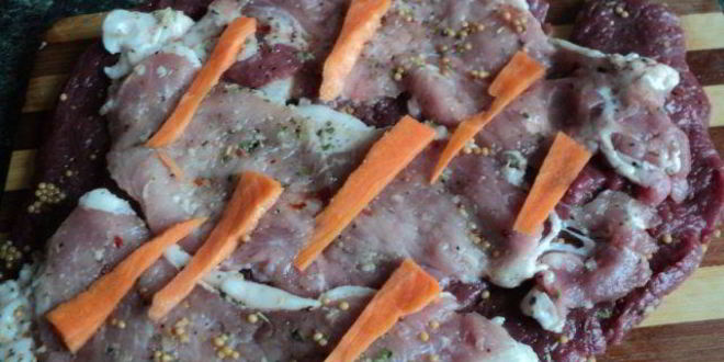 Рецепт мясного рулета ассорти