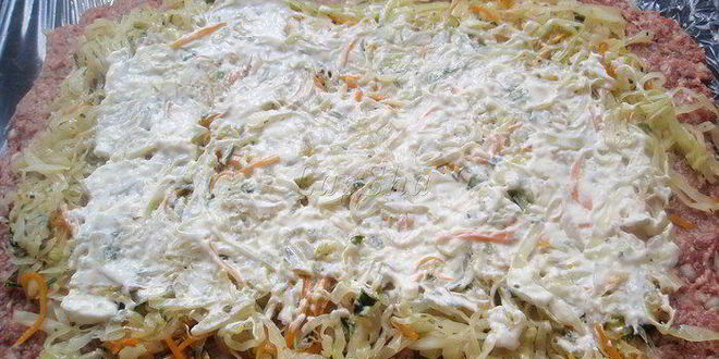 Рецепт мясного рулета с начинкой из капусты