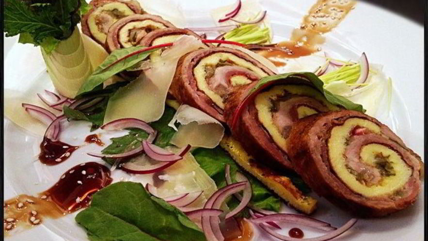 Рецепт мясных рулетов с омлетом из тыквы