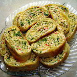 Рецепт Рулета из лаваша Раковые хвостики