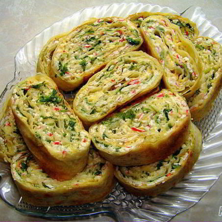 Рецепт Рулета из лаваша Раковые хвостики