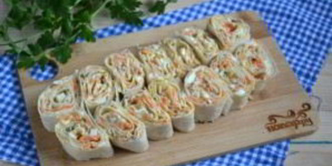 Рецепт рулета из лаваша с морковкой