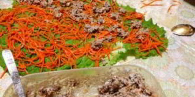 Рецепт рулета из лаваша с салатом