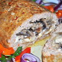 Рецепт Рулета из мясного фарша с грибами