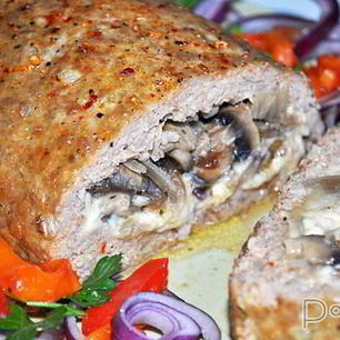 Рецепт Рулета из мясного фарша с грибами