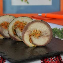 Рецепт Рулета из скумбрии с овощами
