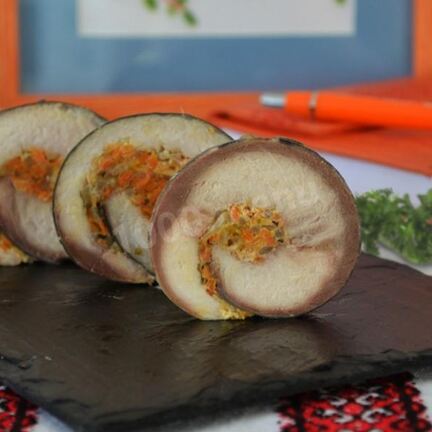 Рецепт Рулета из скумбрии с овощами