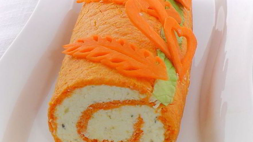 Рецепт рулета морковно-творожный