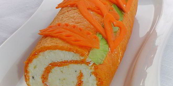 Рецепт рулета морковно-творожный