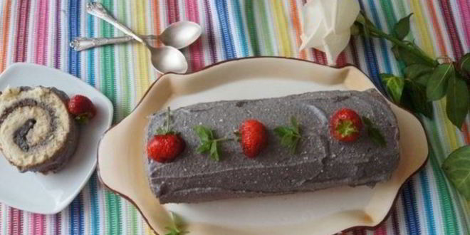 Рецепт рулета с черемухой и рикоттой