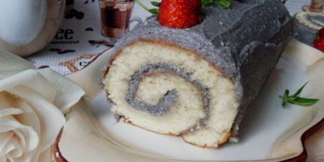 Рецепт рулета с черемухой и рикоттой