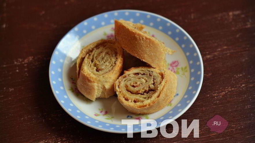 Рецепт рулета с орехами