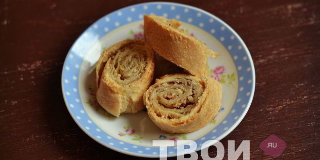 Рецепт рулета с орехами