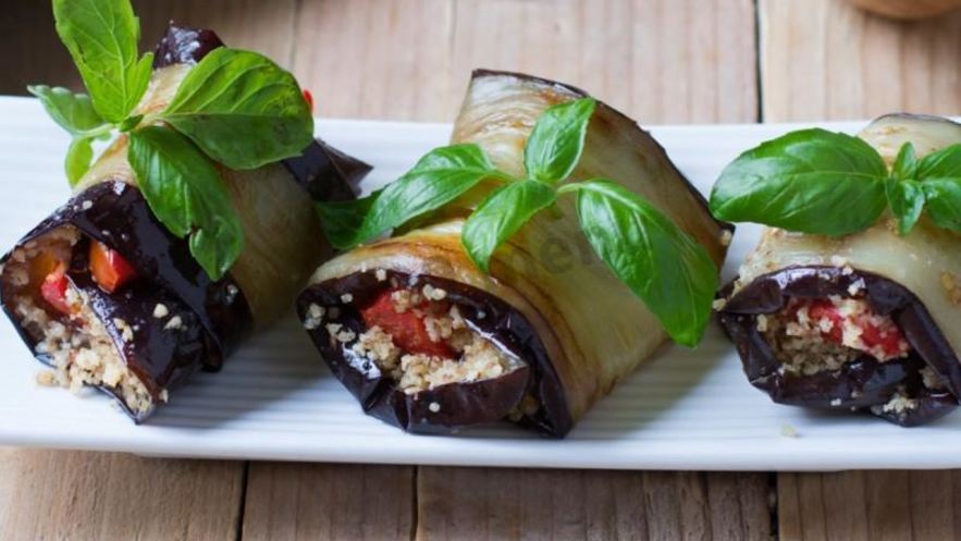 Рецепт рулетиков из баклажанов с грецкими орехами