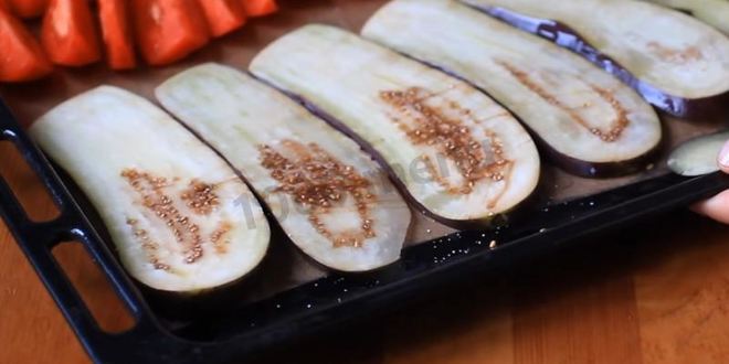 Рецепт рулетиков из баклажанов с грецкими орехами