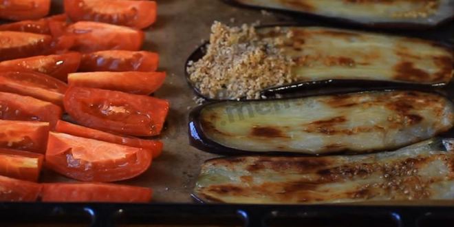 Рецепт рулетиков из баклажанов с грецкими орехами